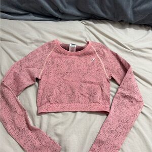 Gymshark Pink Cropped Sweatshirt